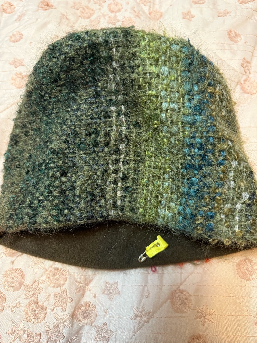 Warner Hand Weaving Teal Multi Textured Handwoven Fleece Lined Bucket Hat